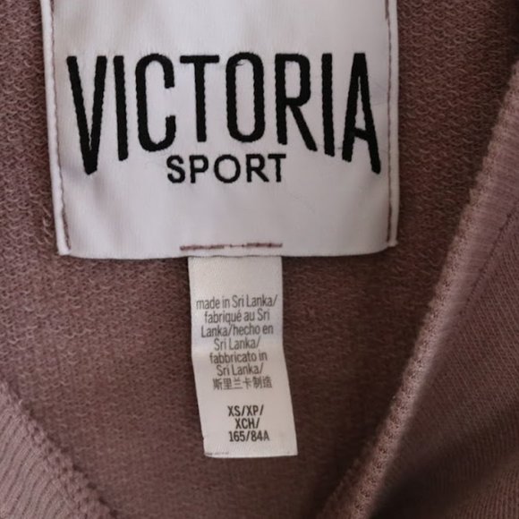VICTORIA SPORT cold shoulder crop sweatshirt - Dusty Mauve, Size XS - Picture 14 of 16